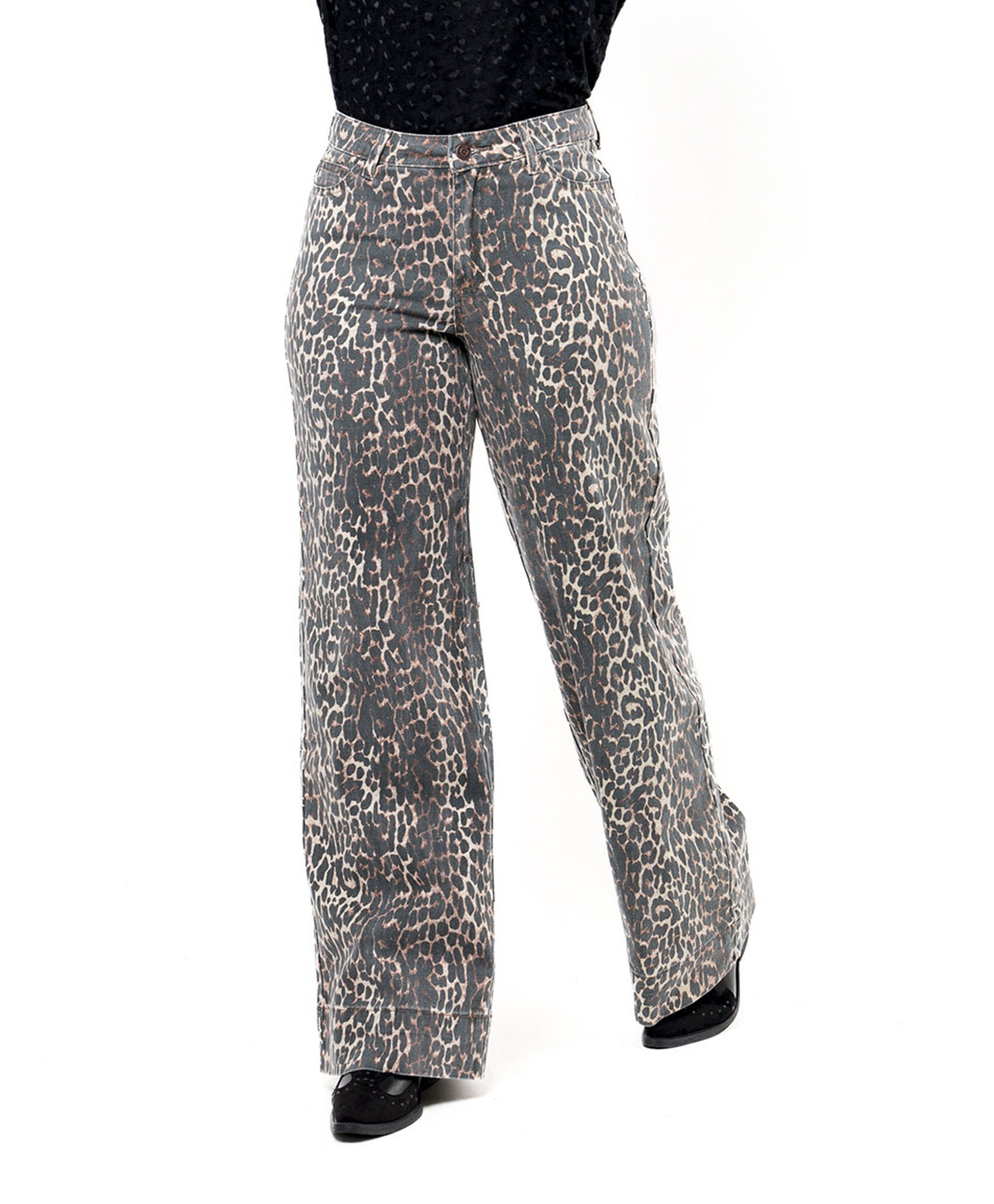 Jeans mujer animal print leopardo wide Jeans mujer animal print leopardo wide