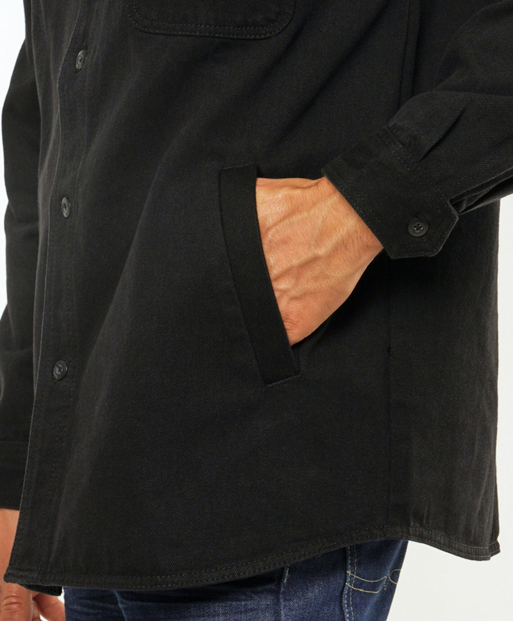 Chaqueta hombre denim negra Chaqueta hombre denim negra