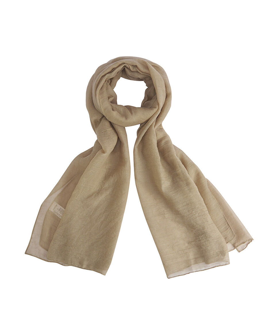 Bufanda mujer lisa beige