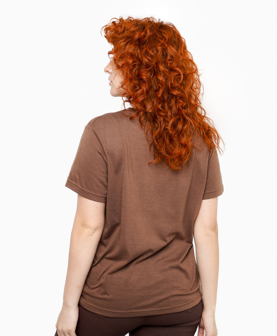Polera mujer b&aacute;sica caf&eacute;