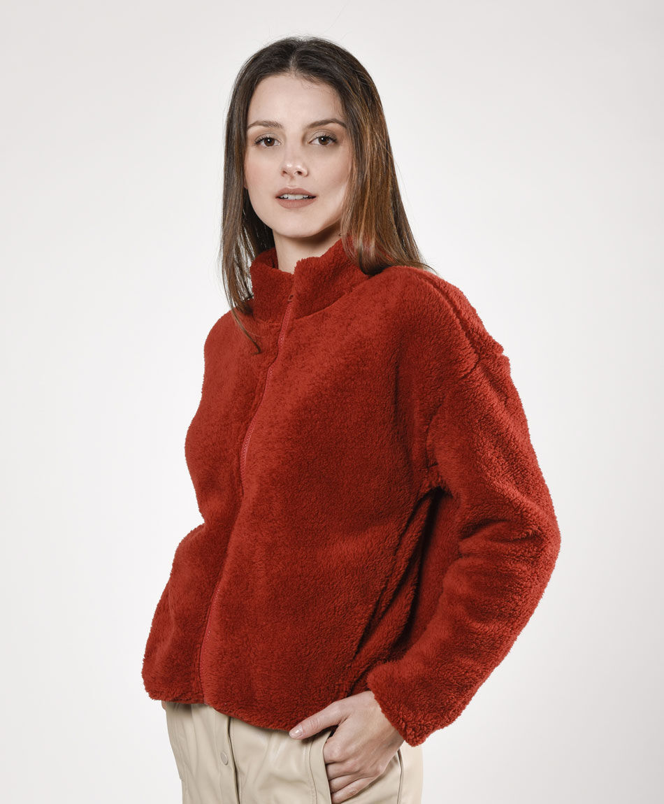 Poler&oacute;n polar velvet cierre z&iacute;per