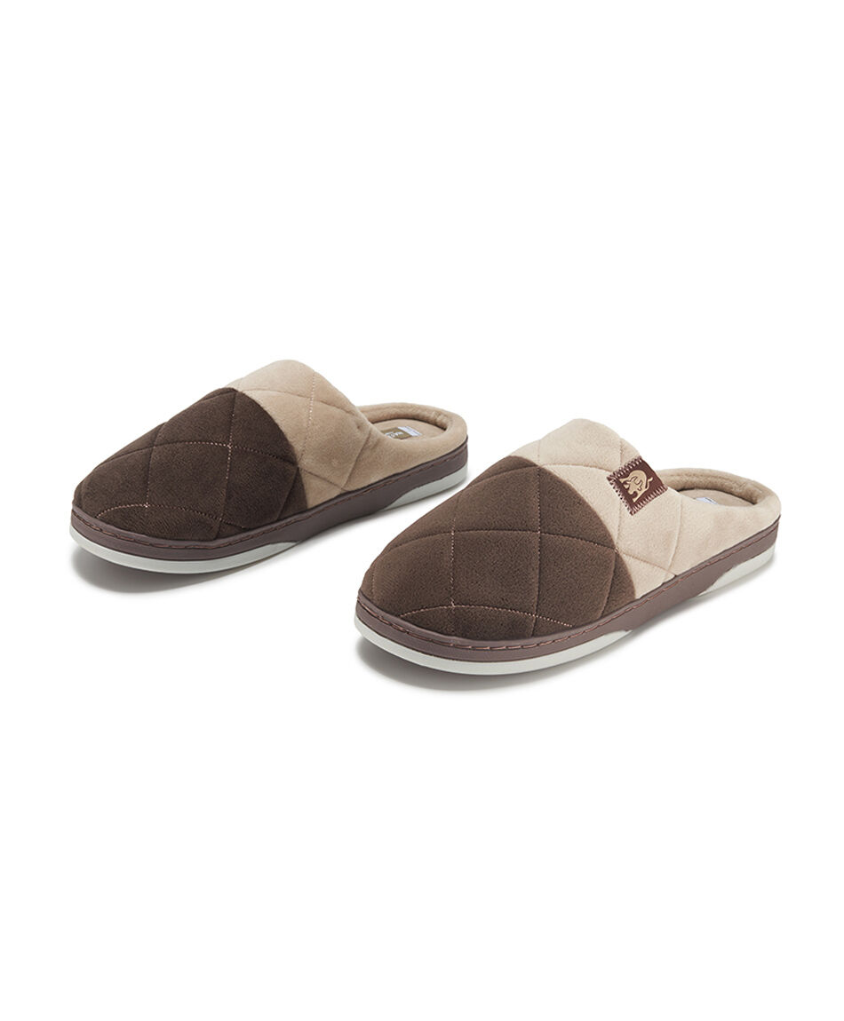 Pantuflas hombre rombos bicolor