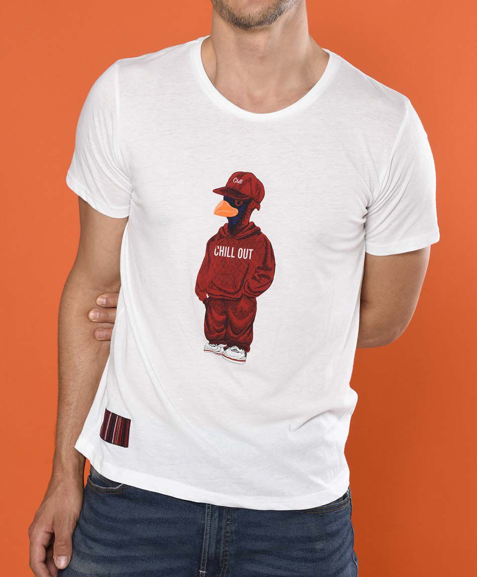 Polera manga corta cuello redondo