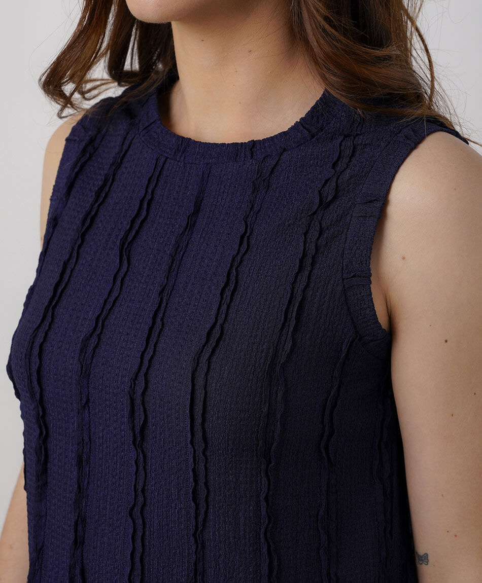 Polera mujer jacquard vertical