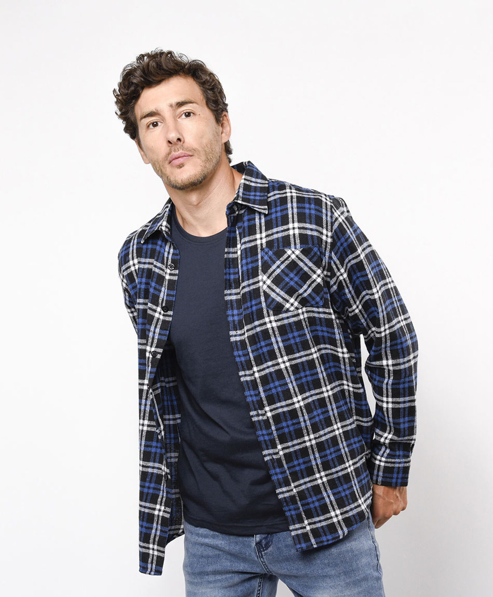 Camisa hombre leñadora azul Camisa hombre leñadora azul