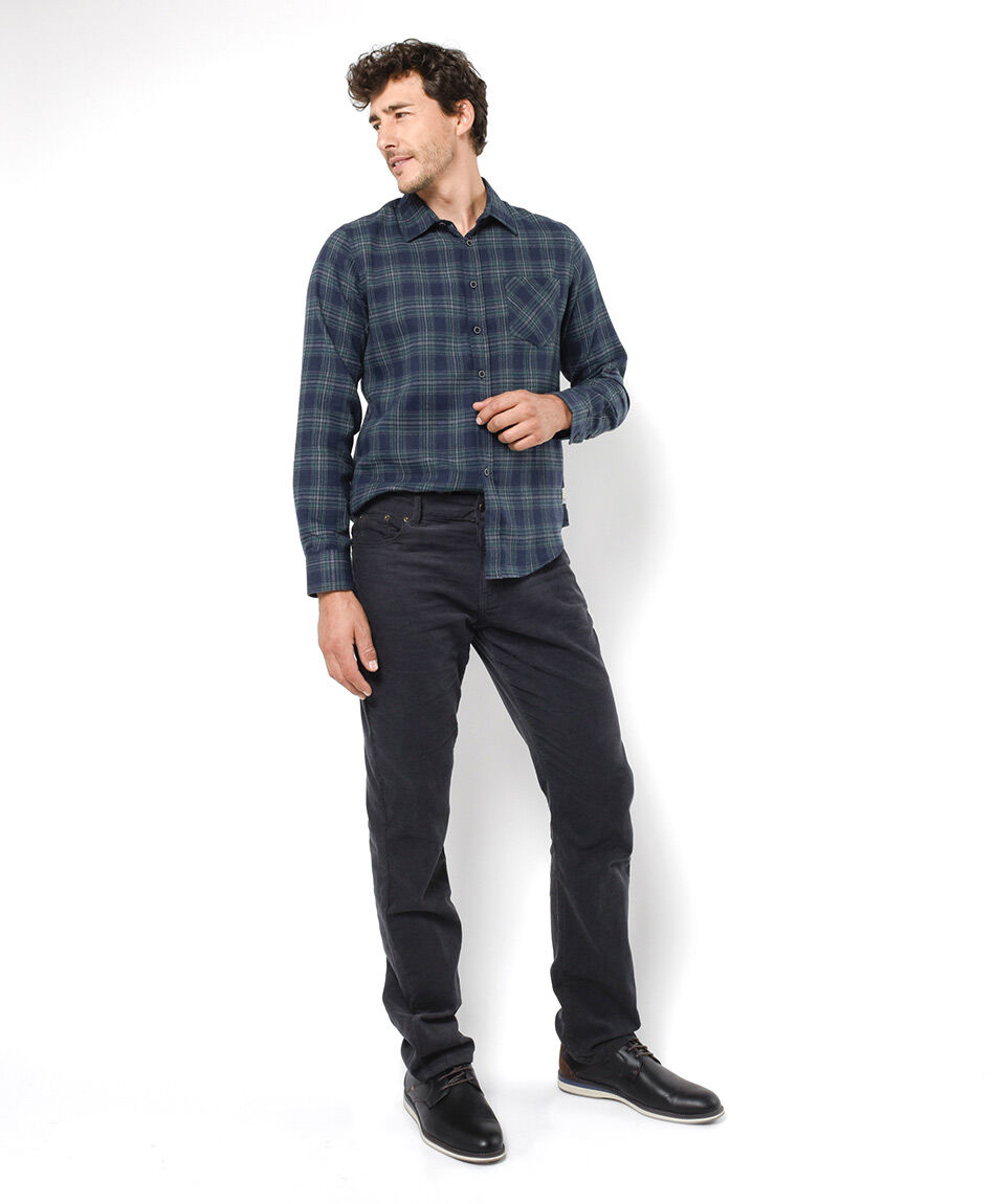 Pantal&oacute;n hombre corderoy gris