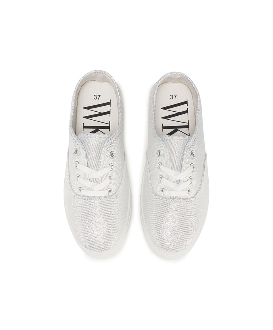 Zapatilla mujer lona silver