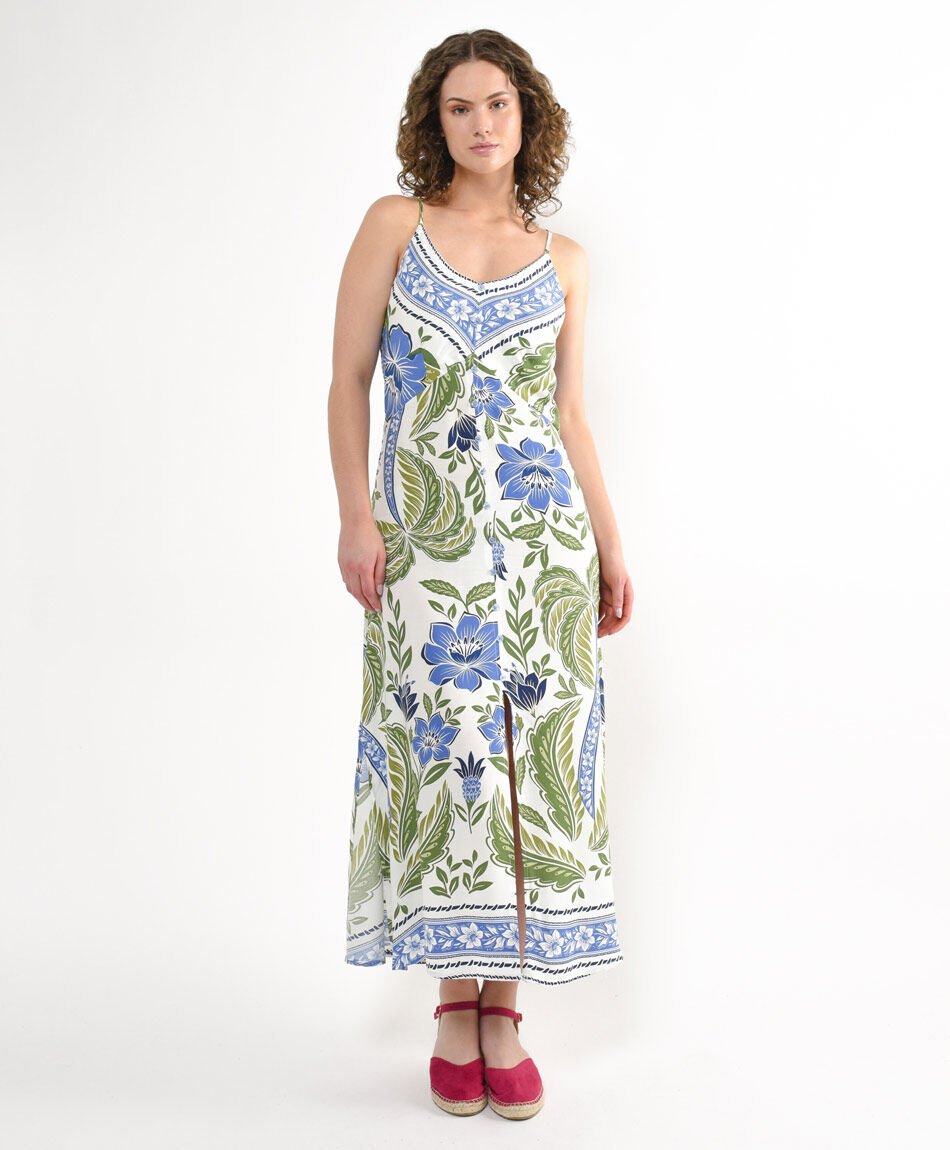 Vestido mujer azul mediterr&aacute;neo