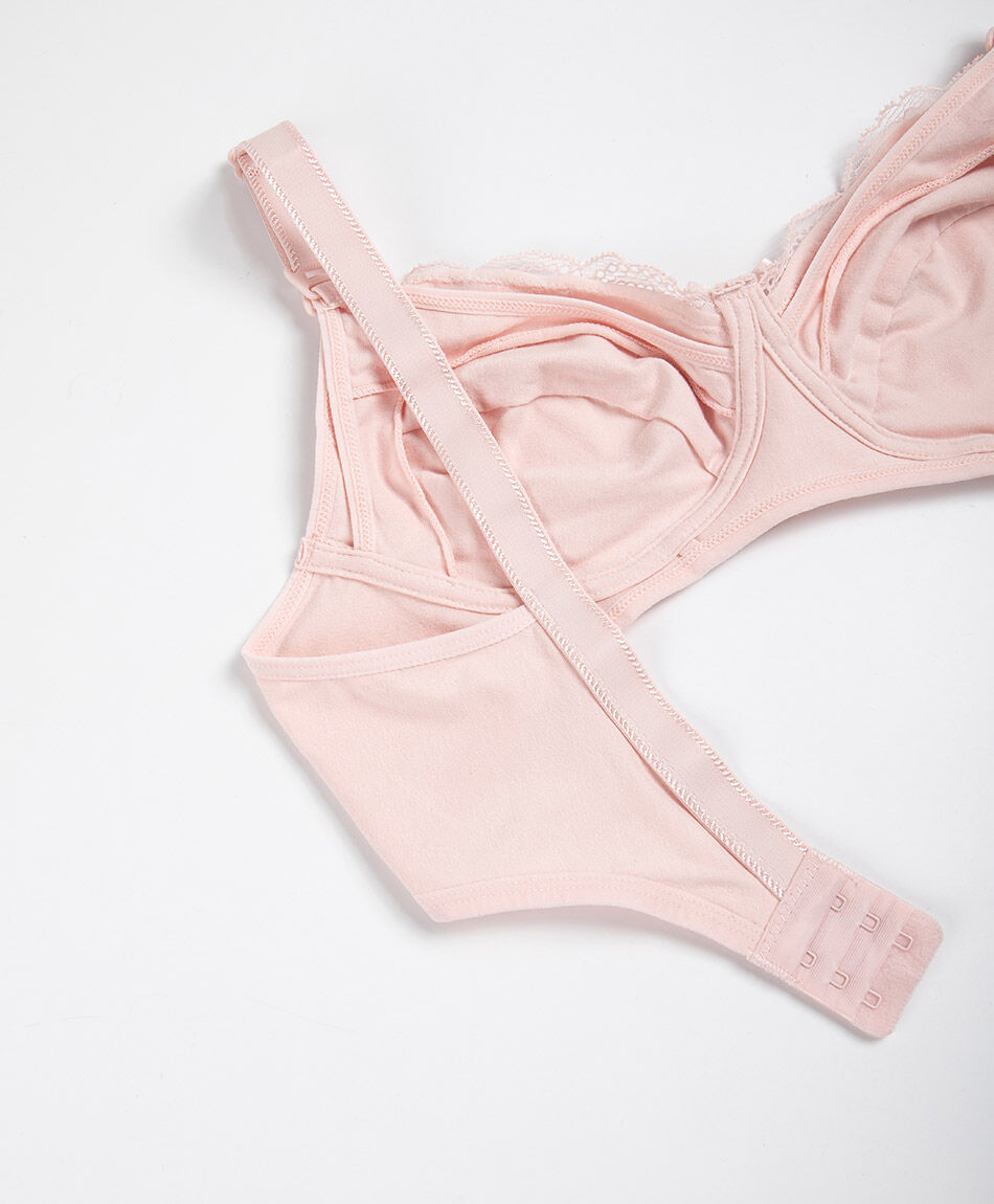 Sost&eacute;n maternal rosado encajes