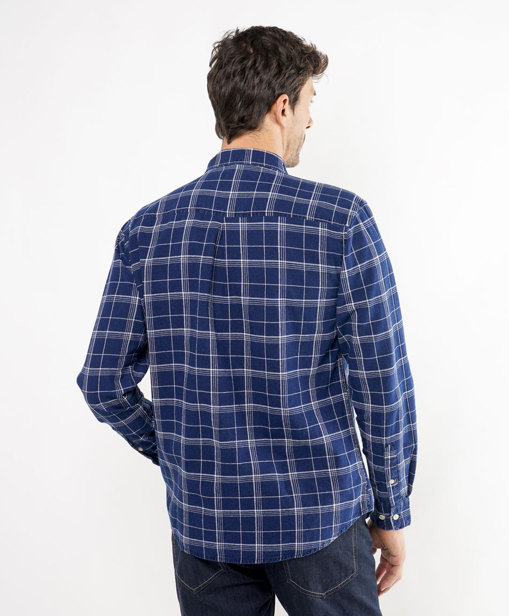 Camisa hombre cuadros azul Camisa hombre cuadros azul