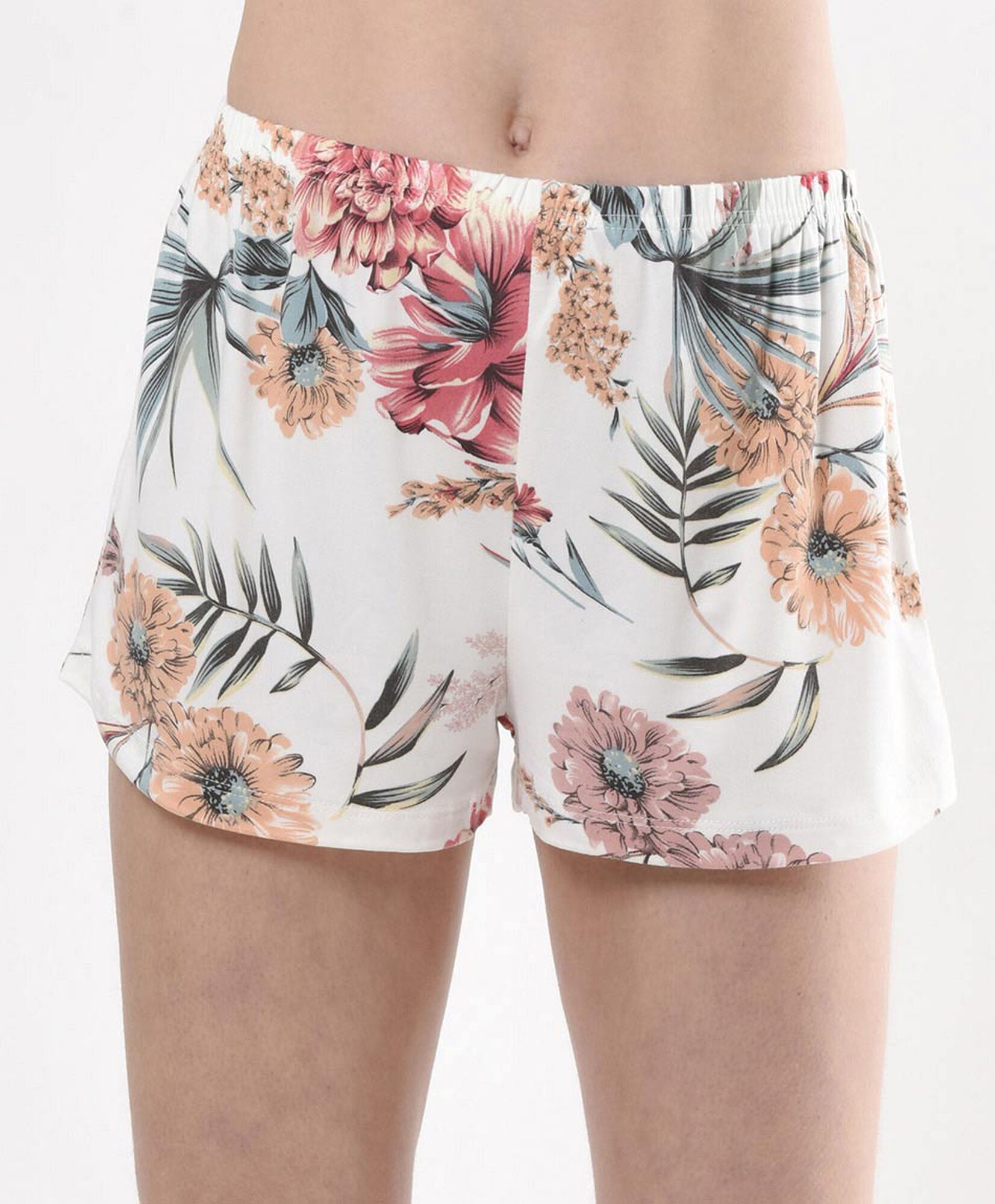 Pijama mujer short floreado 2 piezas Pijama mujer short floreado 2 piezas