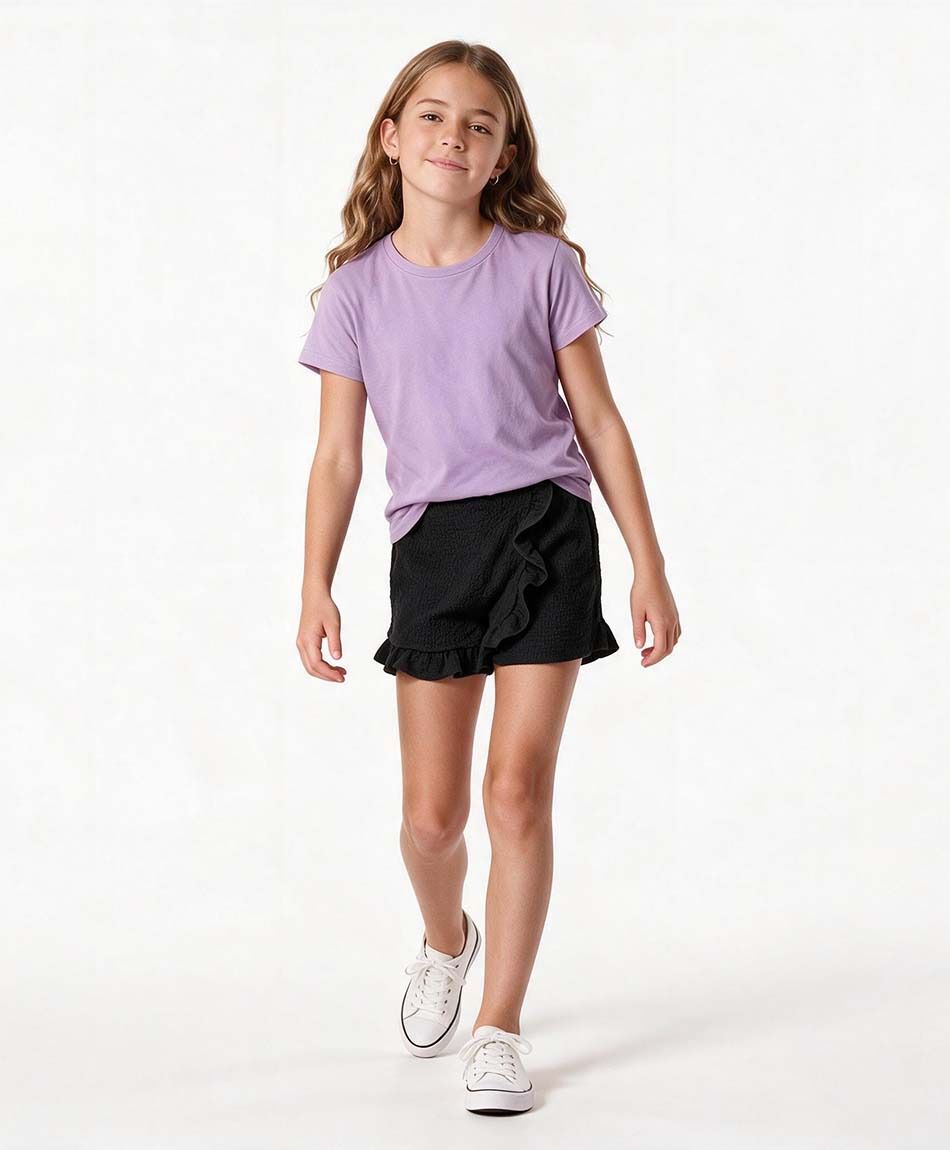 Falda ni&ntilde;a short vuelos