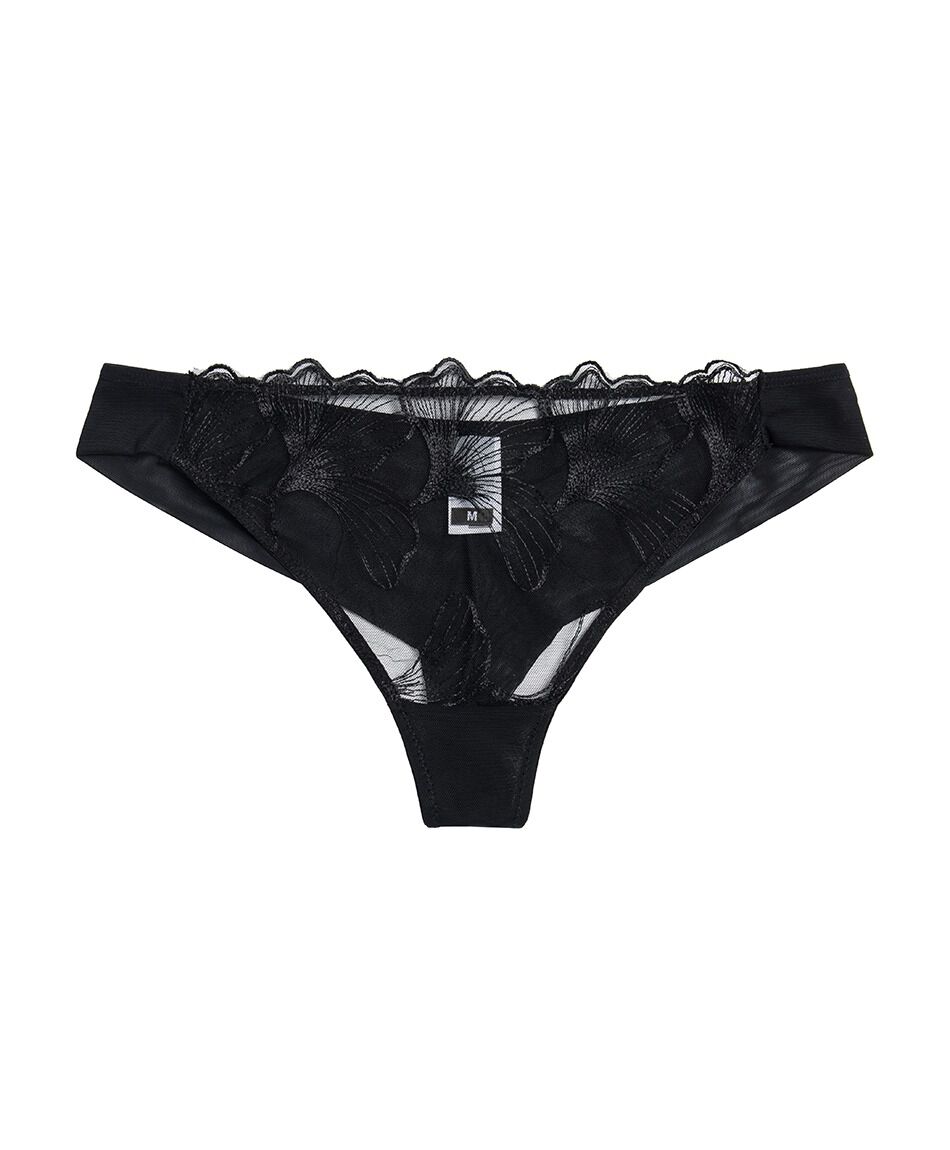 Tanga mujer transparencia bordados