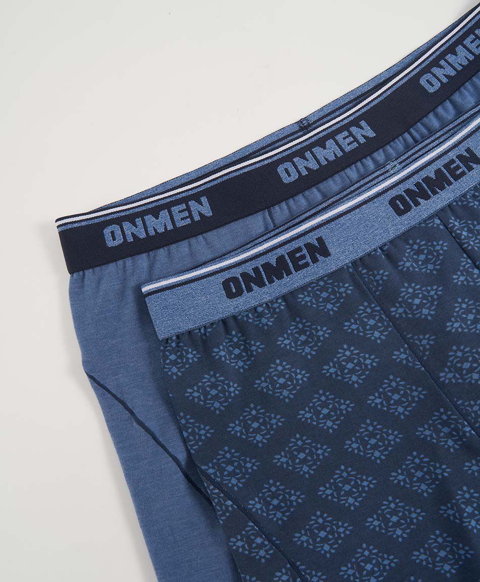 Pack 2 boxer hombre  azul