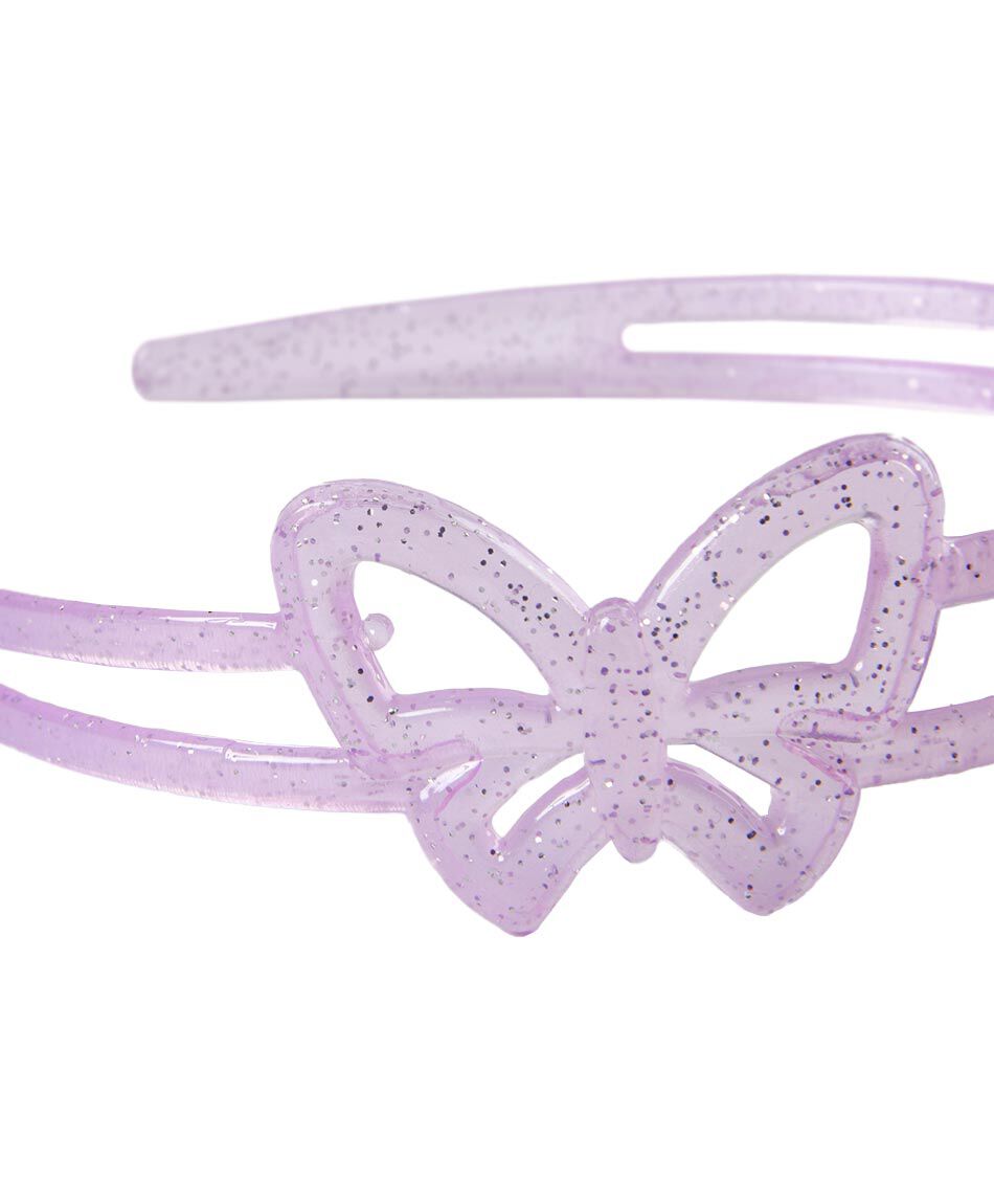 Cintillo mariposa glitter 1 pieza