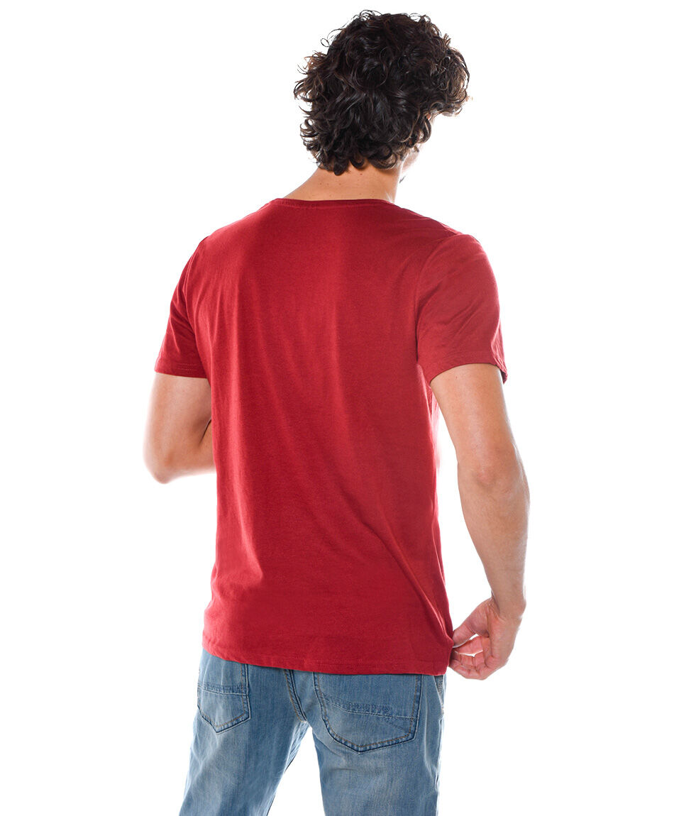 Polera estampada cuello redondo