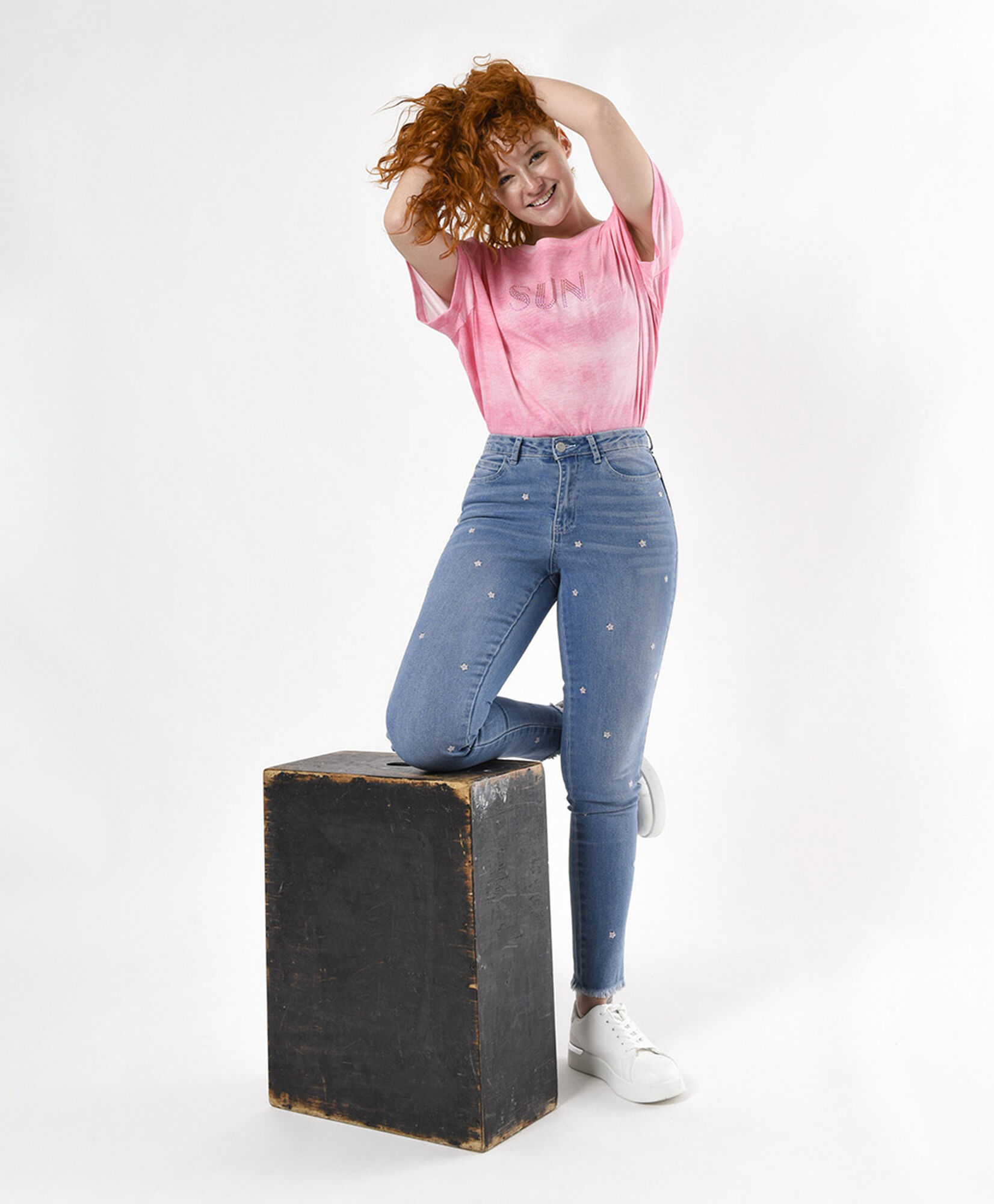 Jeans mujer estrellas bordadas skinny fit Jeans mujer estrellas bordadas skinny fit