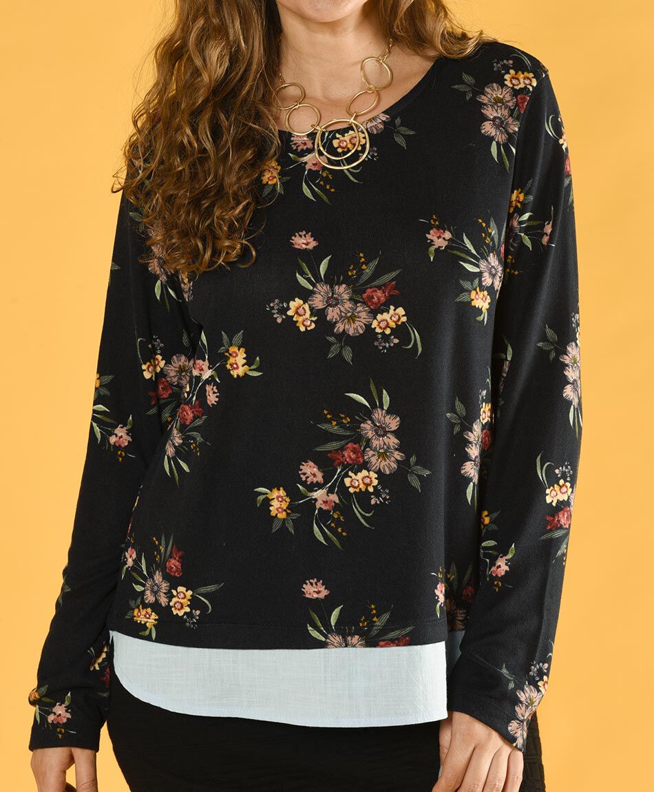 Polera duo estampada