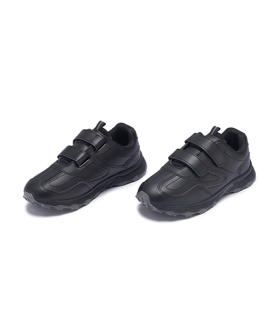Zapatilla escolar (26 a 34) doble velcro negro