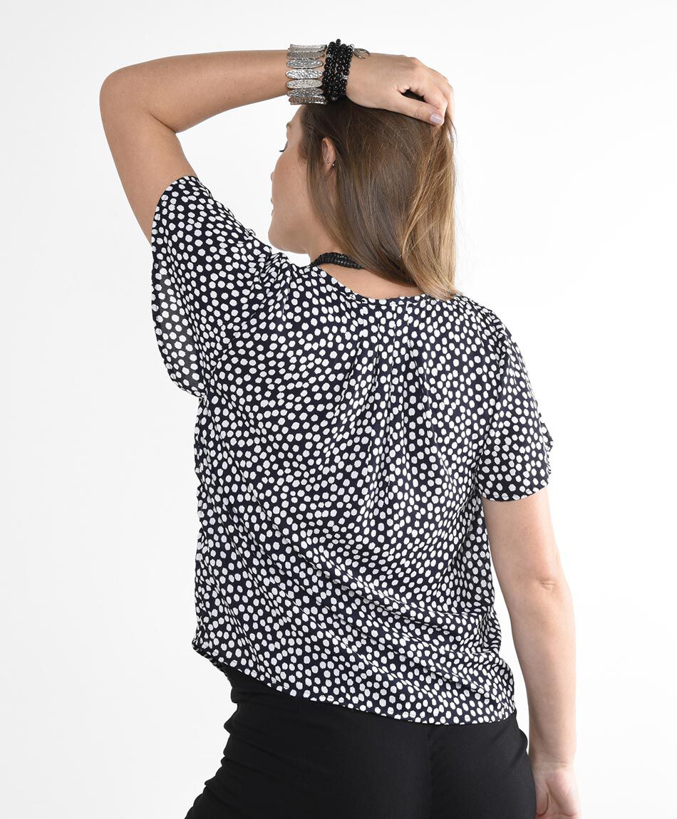 Blusa oversize manga corta