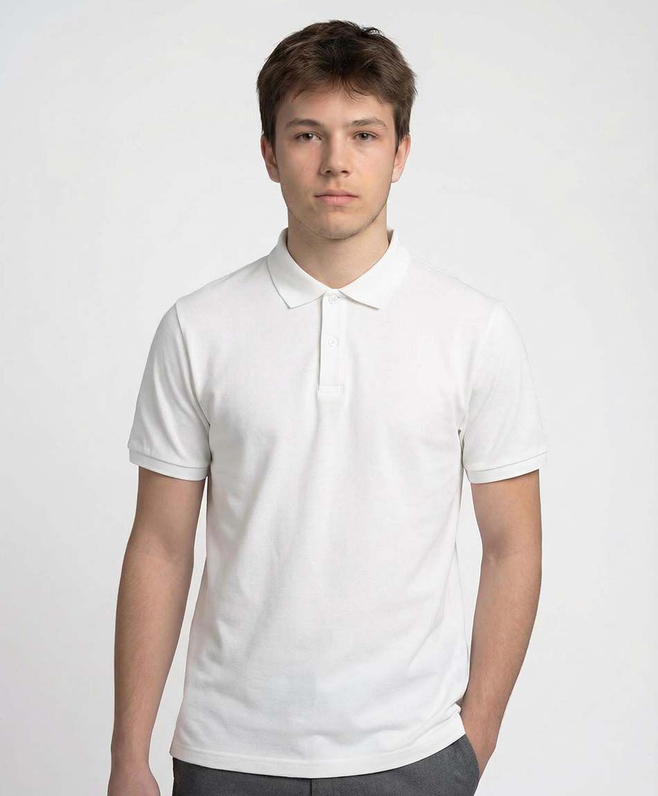 Polera escolar blanca b&aacute;sica