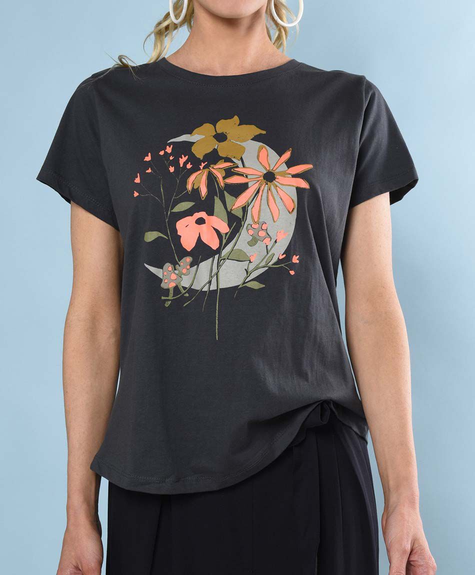 Polera manga corta cuello redondo