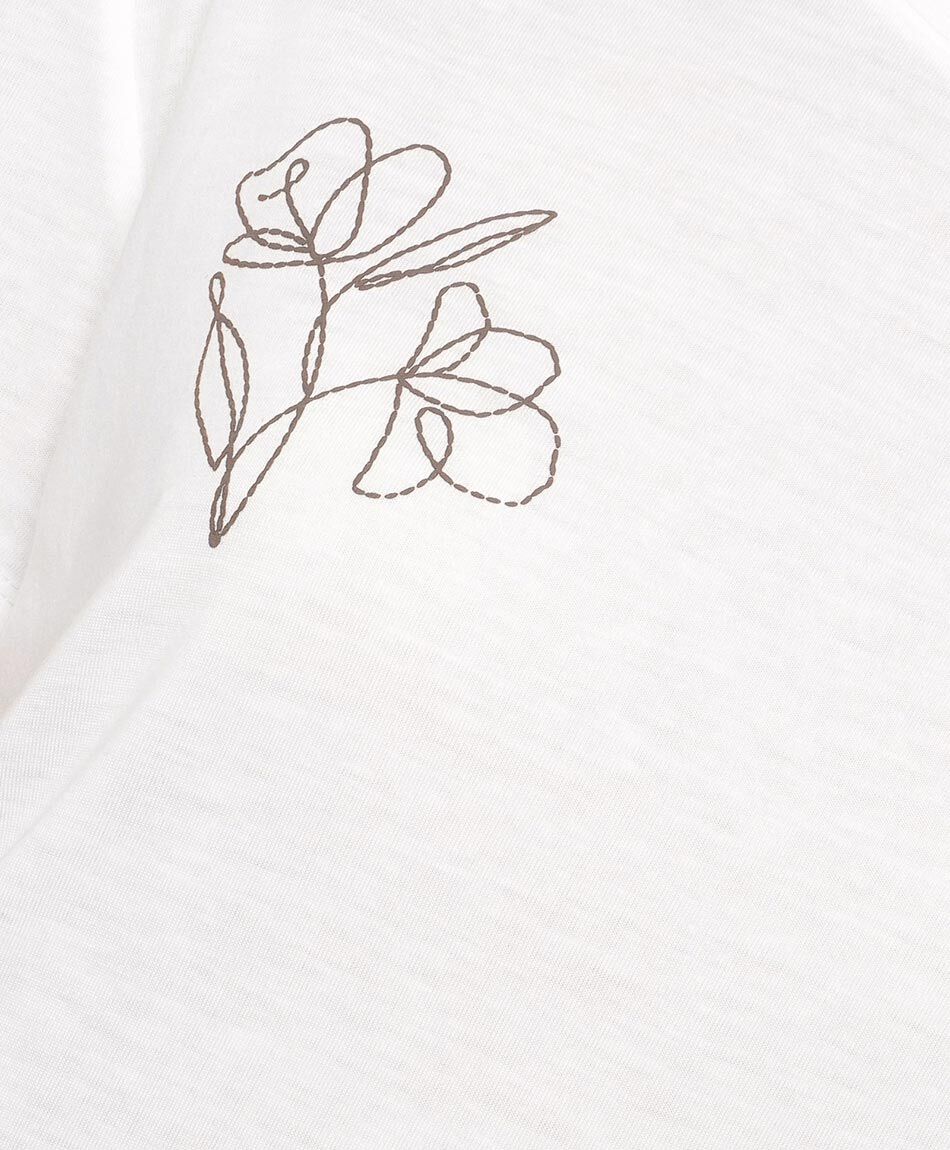 Polera mujer estamapado florero