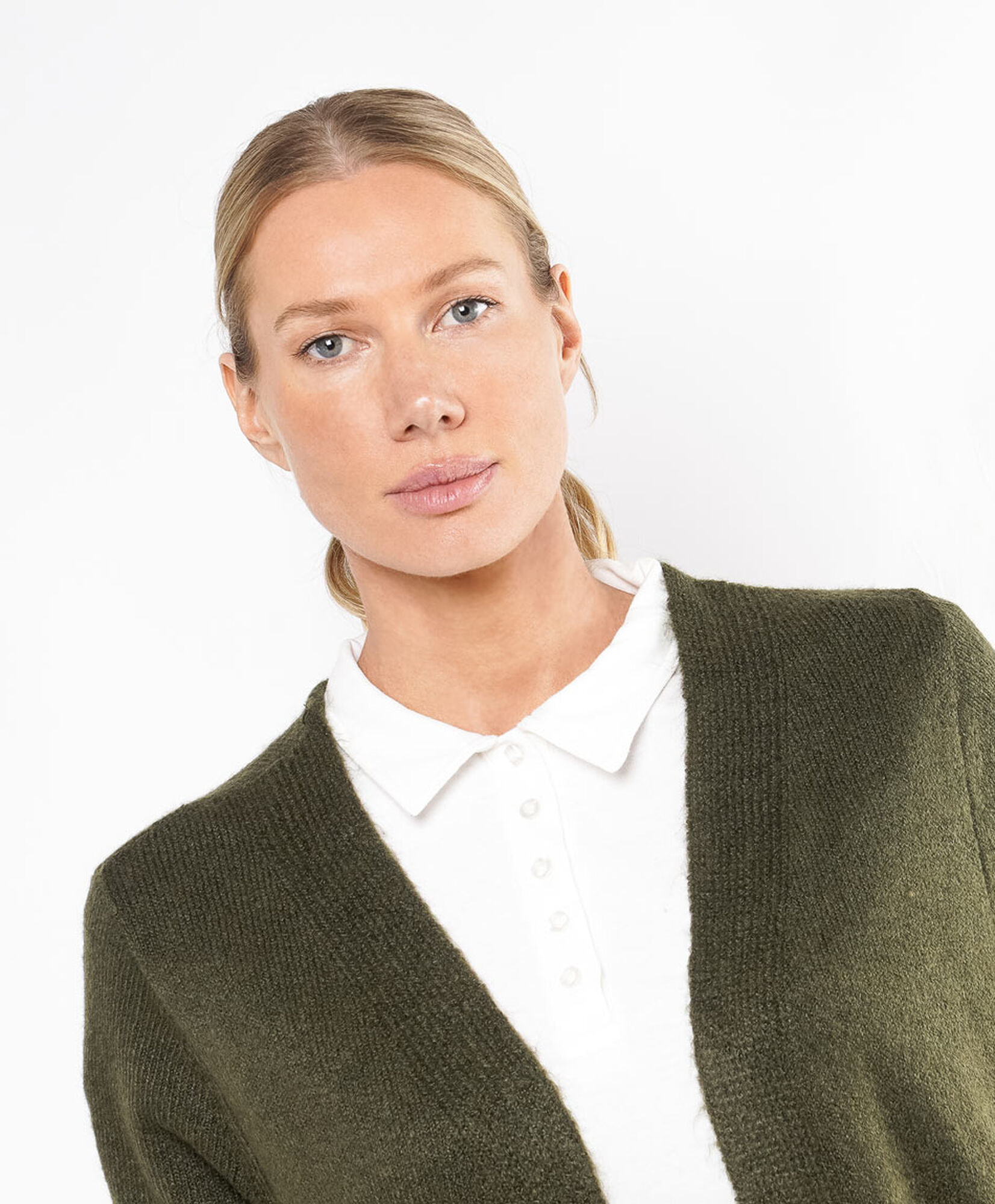 Cardigan mujer largo acanalado Cardigan mujer largo acanalado