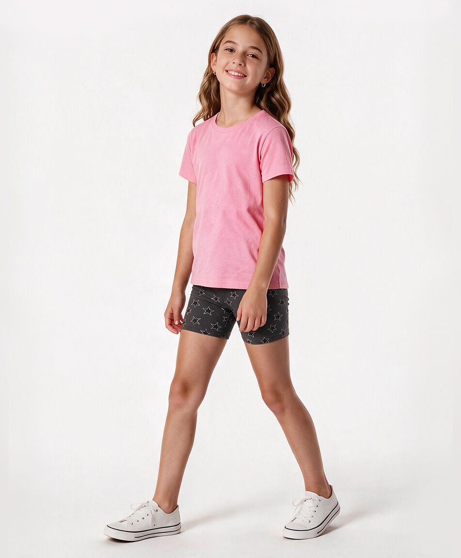 Short ni&ntilde;a biker estrellas