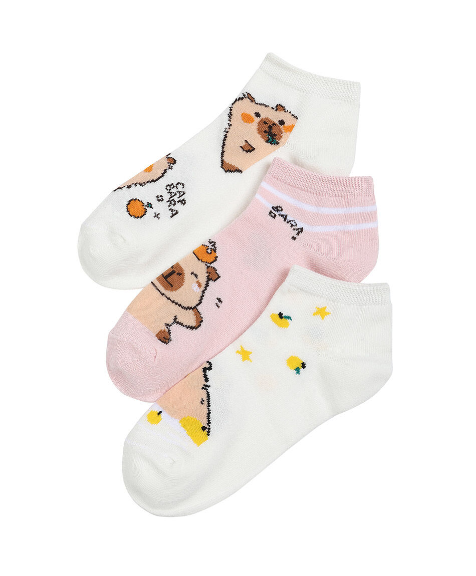 Pack 3 calcetines ni&ntilde;a colores