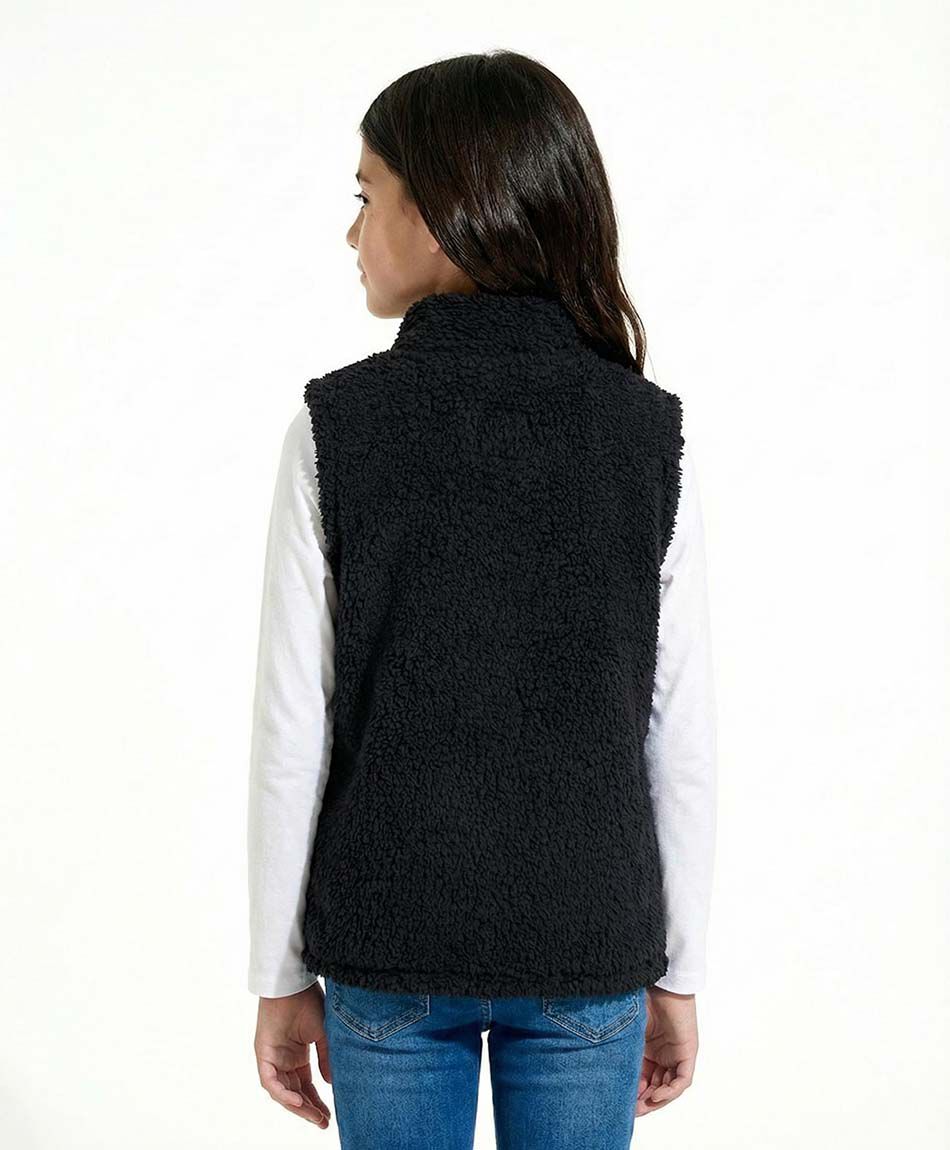 Poler&oacute;n ni&ntilde;a vest chiporro negro