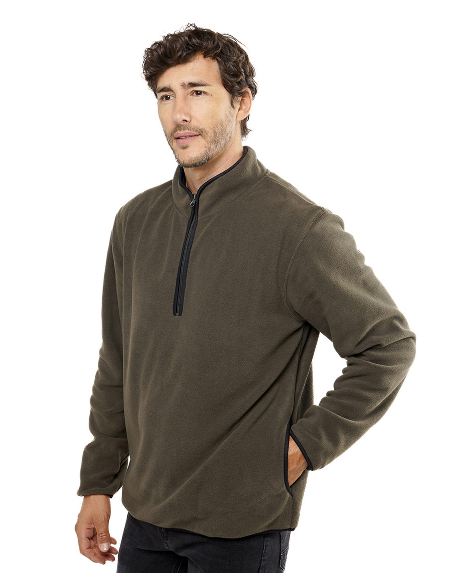 Polar hombre liso medio cierre Polar hombre liso medio cierre