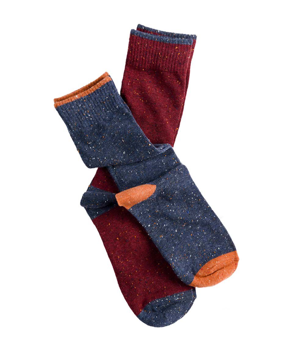 Pack 2 calcetines hombre puntos sobrepuestos