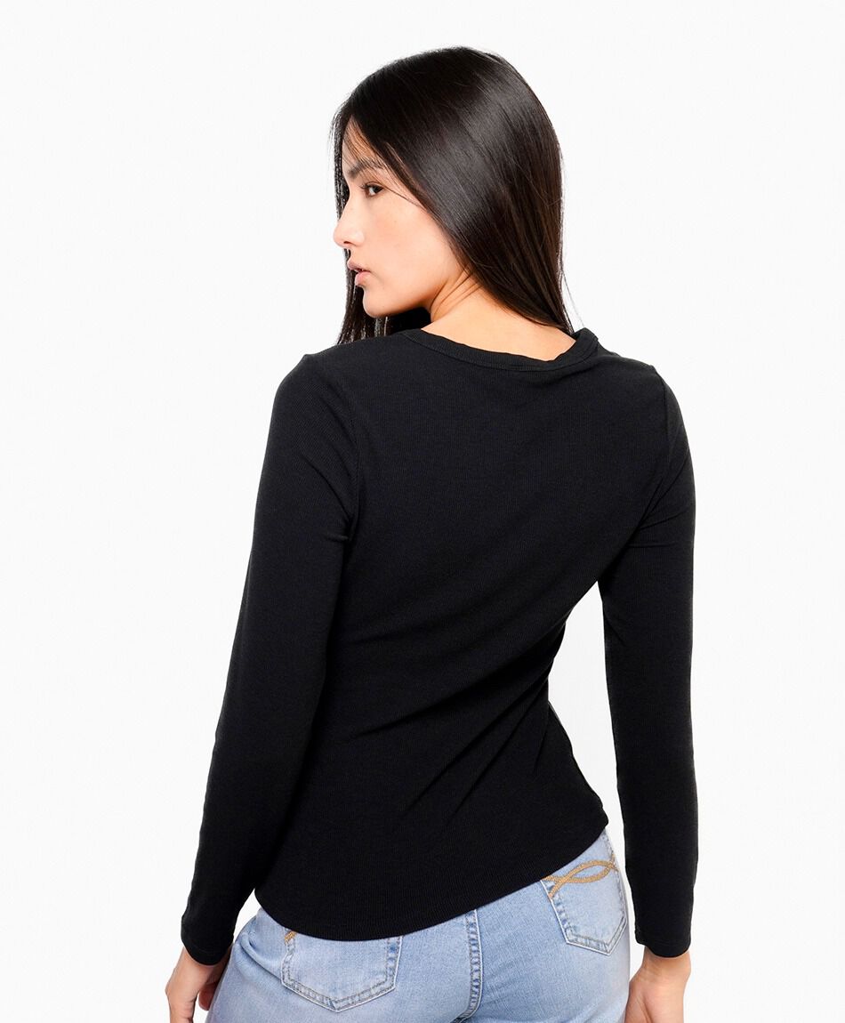 Polera mujer estampado vaquera