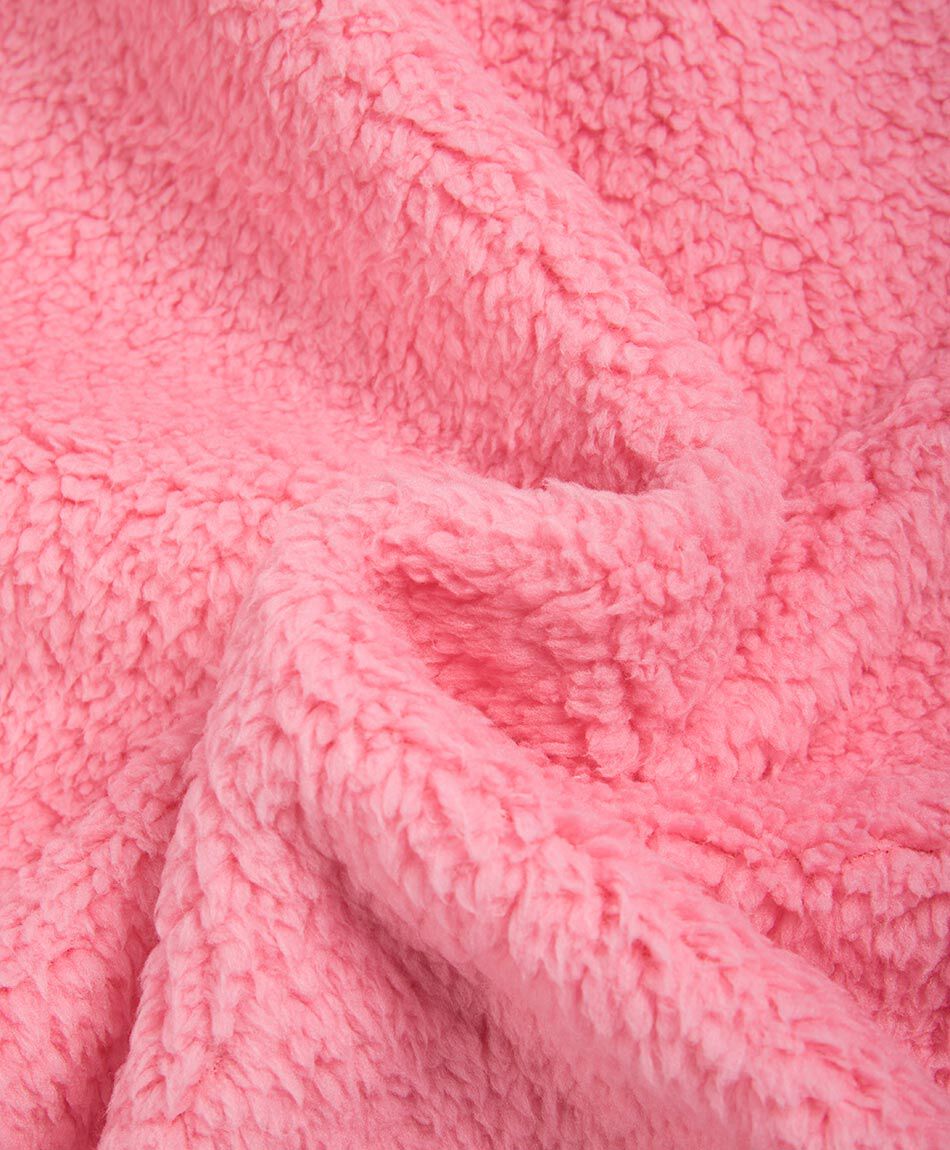 Poler&oacute;n ni&ntilde;a tela sherpas rosa