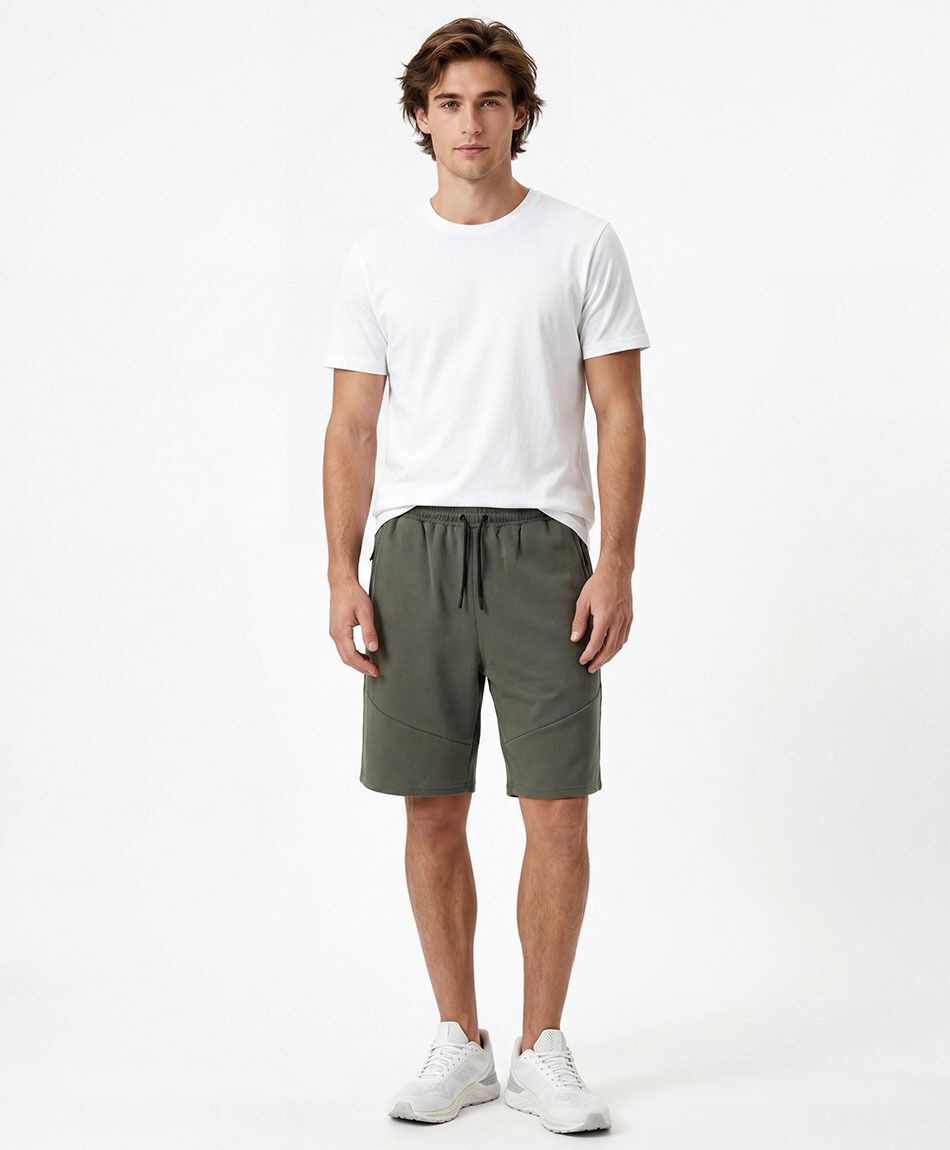 Short deportivo hombre liso costuras