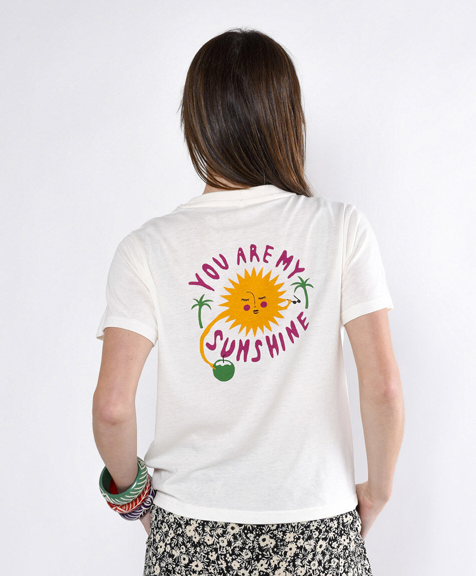 Polera manga corta cuello redondo