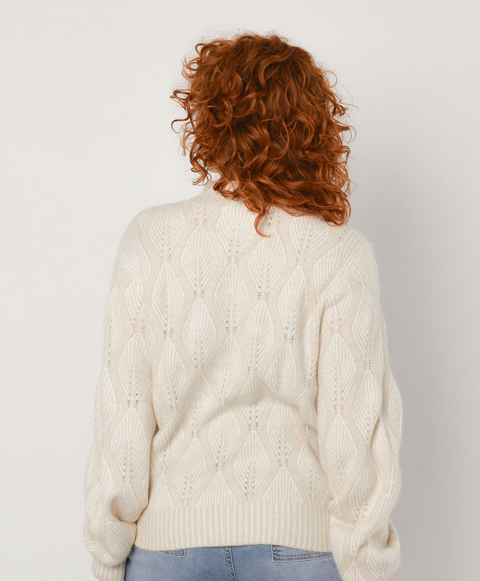 Sweater mujer jacquard hojas Sweater mujer jacquard hojas
