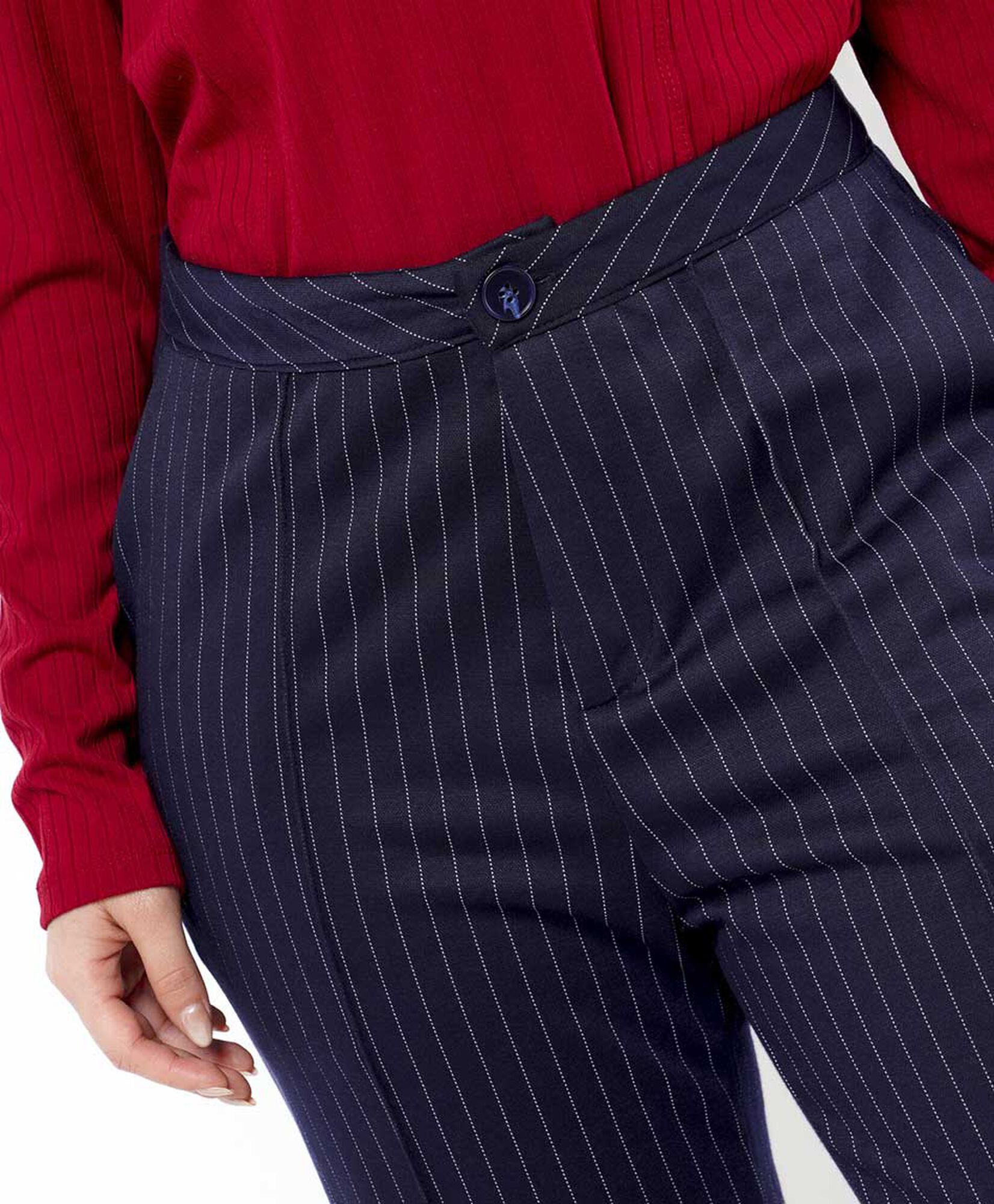 Pantalón mujer líneas azul Pantalón mujer líneas azul