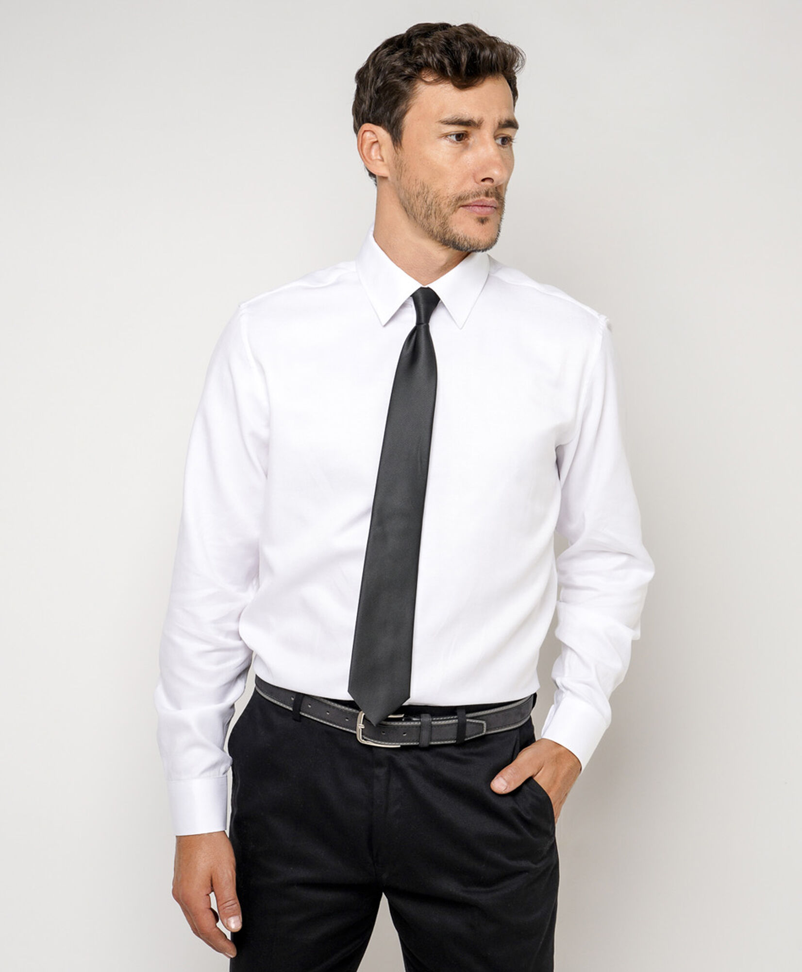 Camisa hombre botones negros Camisa hombre botones negros