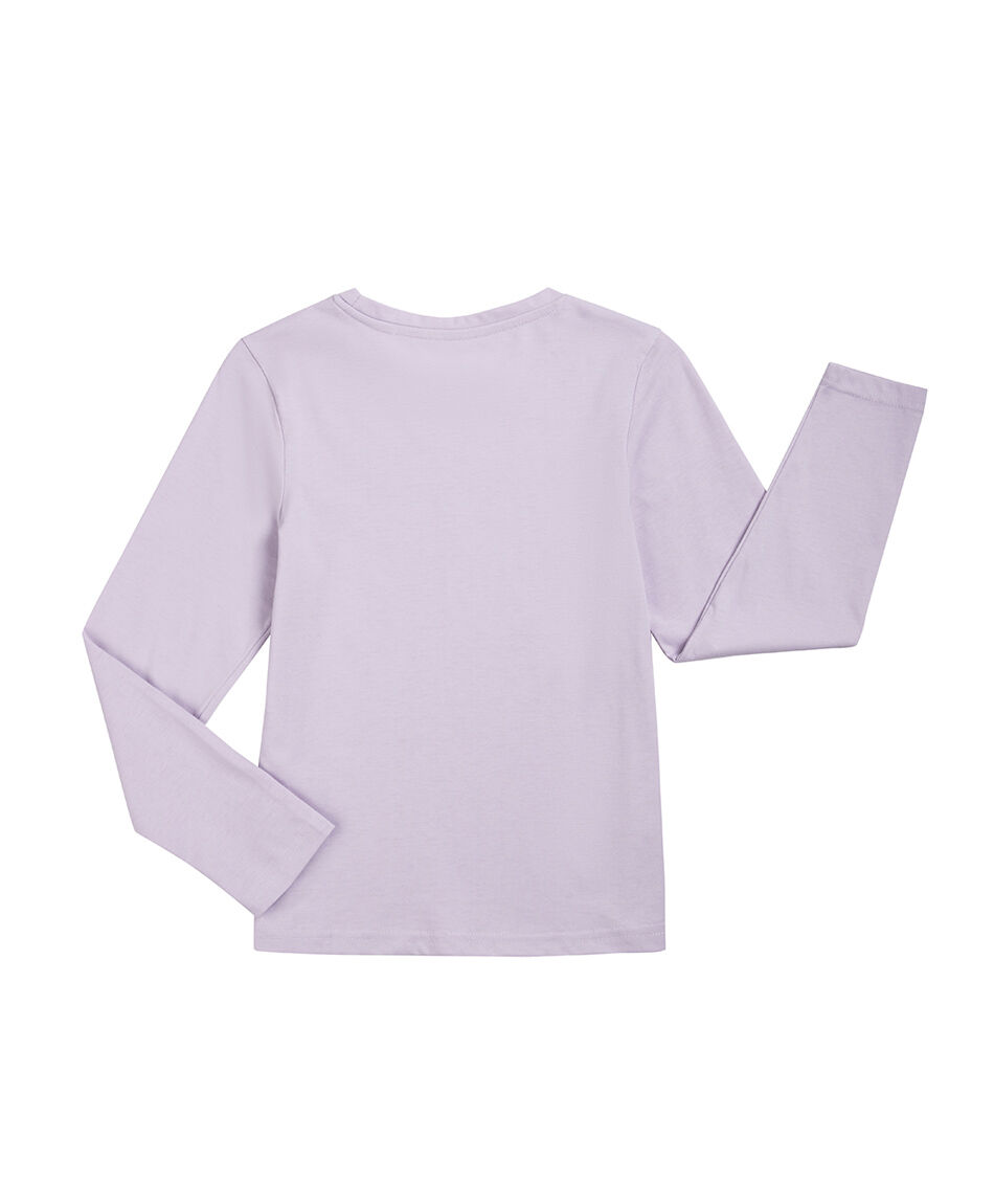 Polera ni&ntilde;a estampado coraz&oacute;n mora