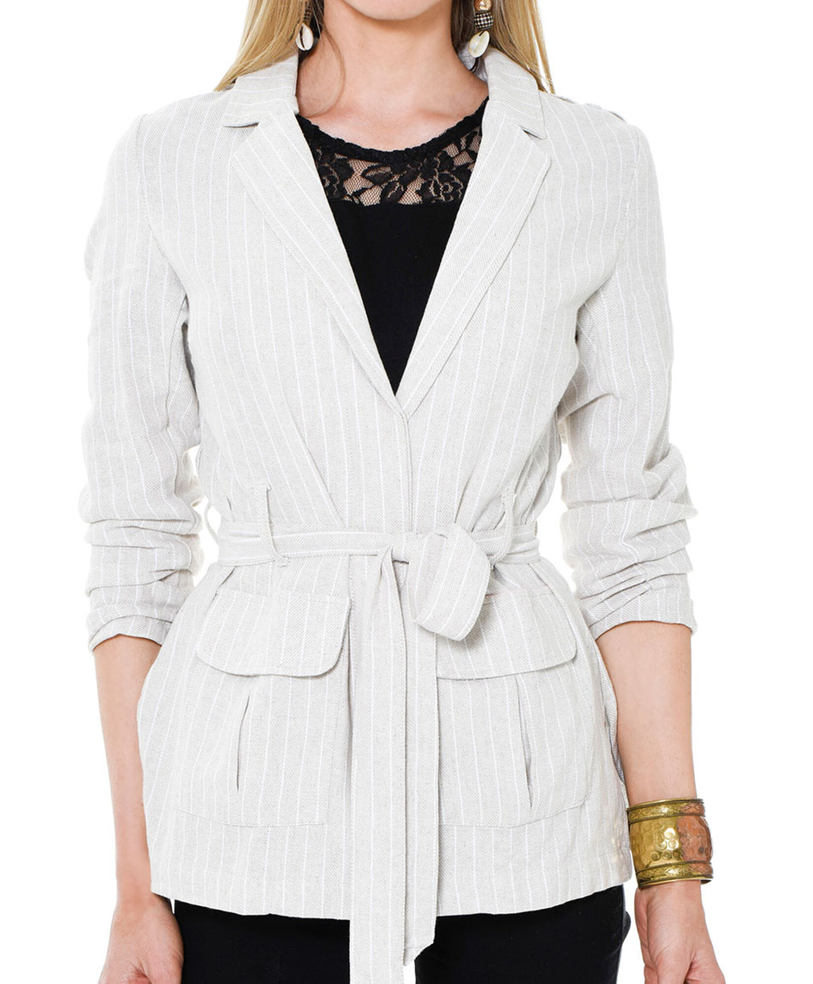 Chaqueta lino bolsillos Chaqueta lino bolsillos