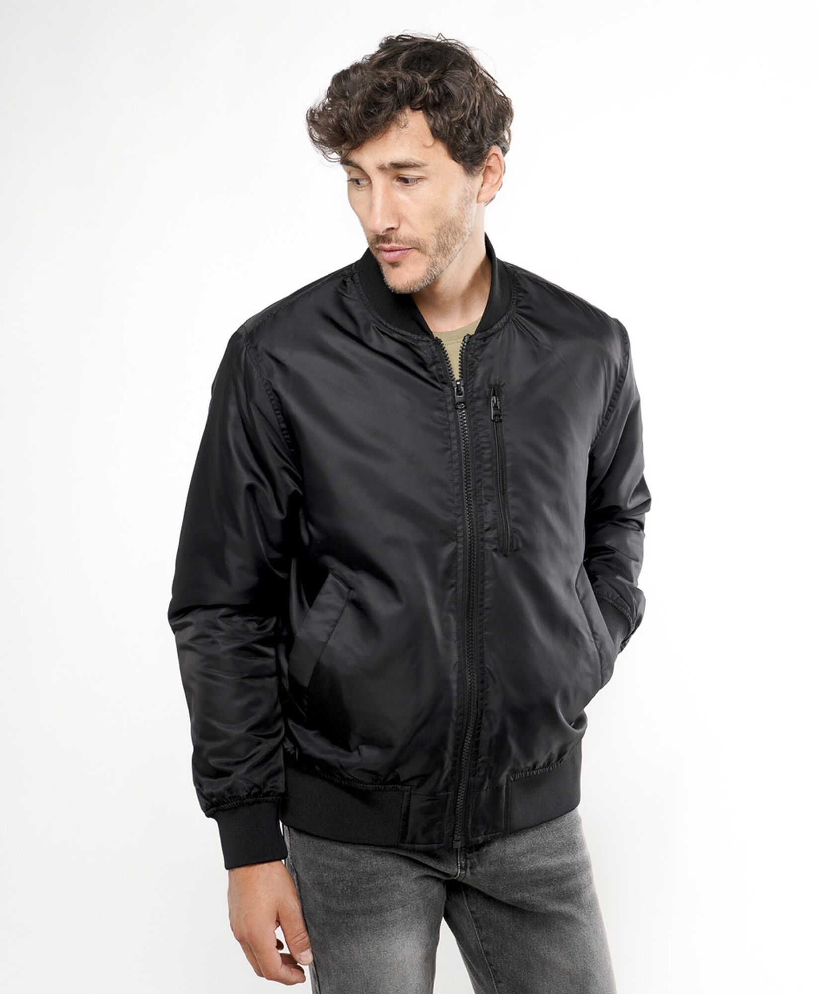 Chaqueta hombre bomber black Chaqueta hombre bomber black