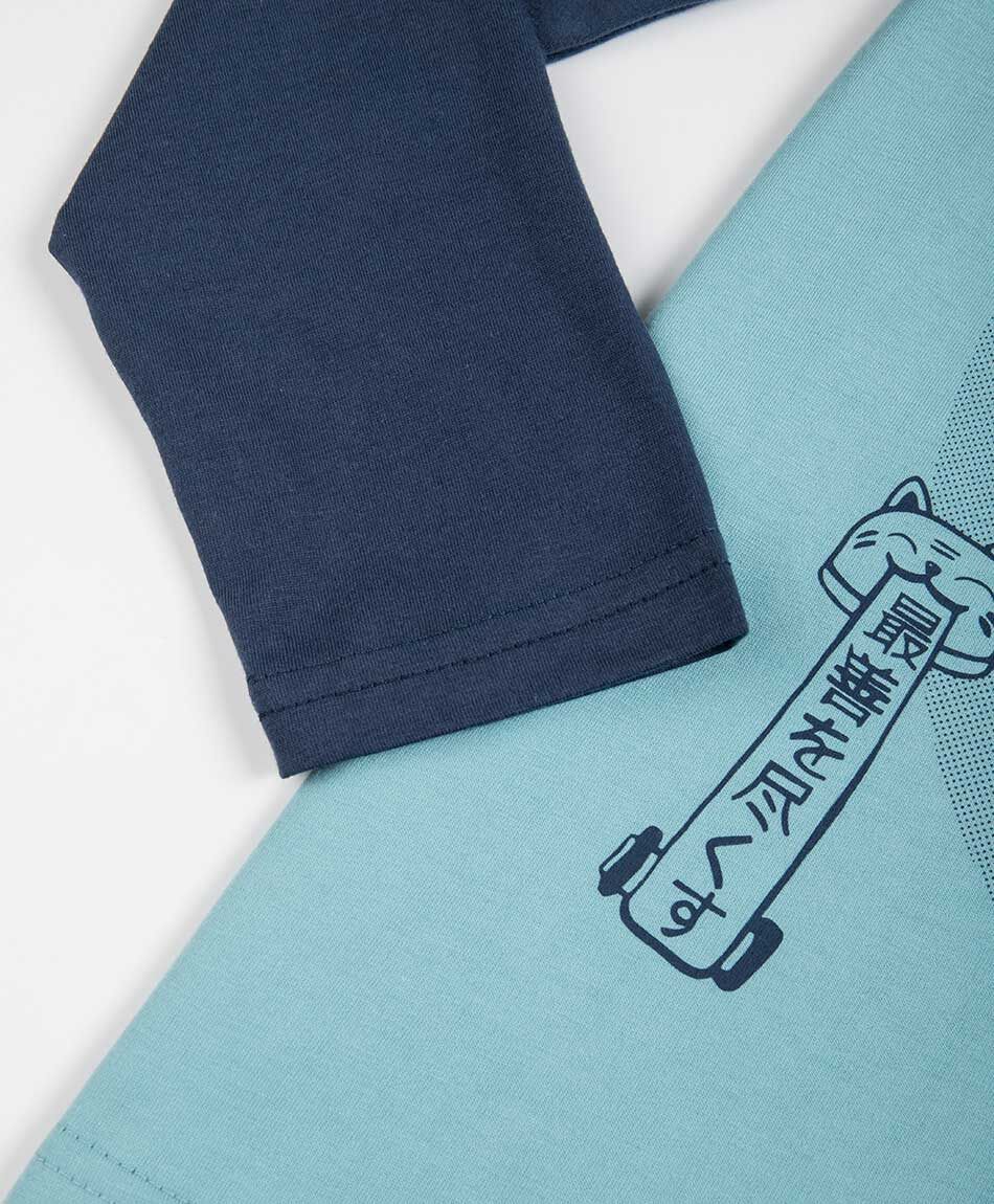 Polera ni&ntilde;o  estampado ramen