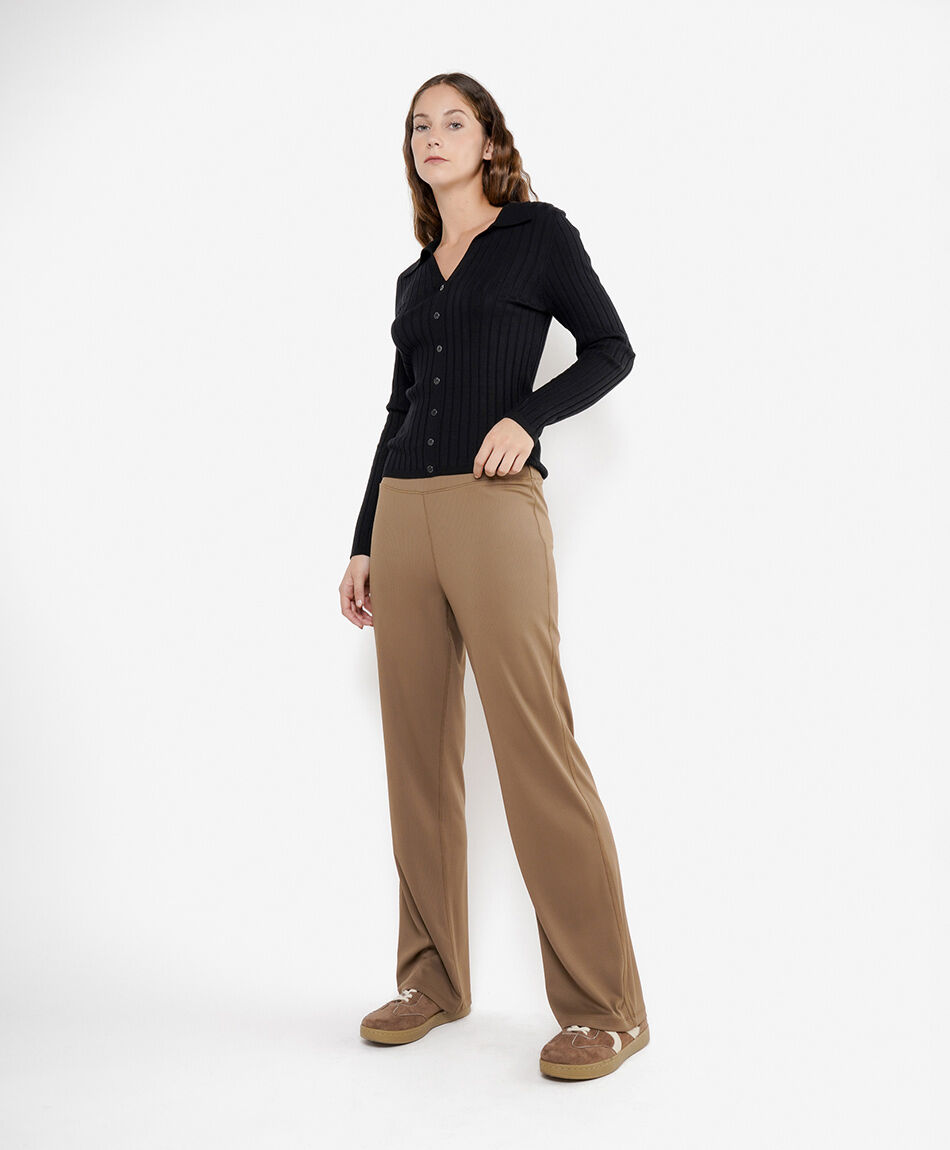 Pantal&oacute;n mujer acanalado