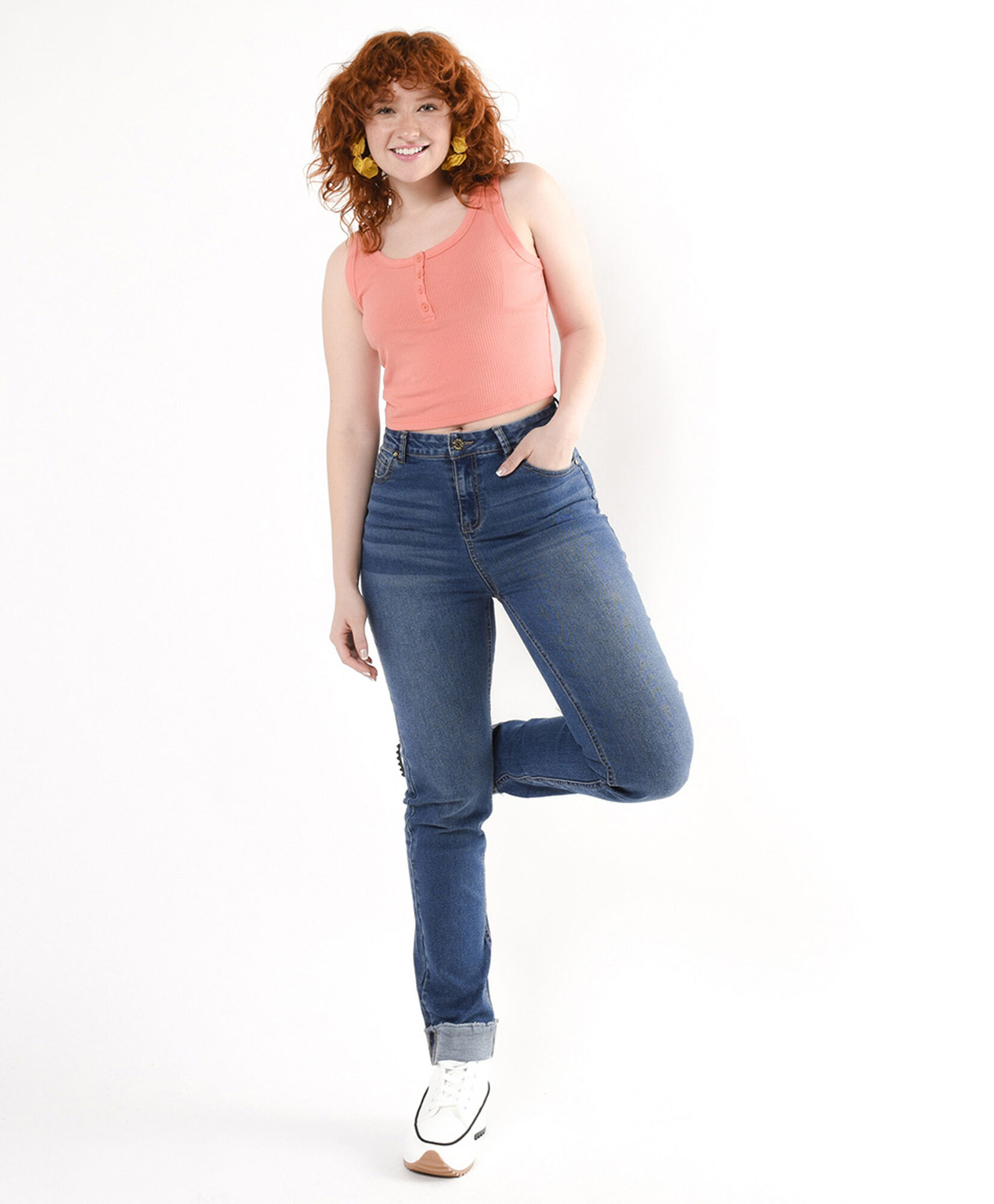 Jeans mujer basta doblada Jeans mujer basta doblada