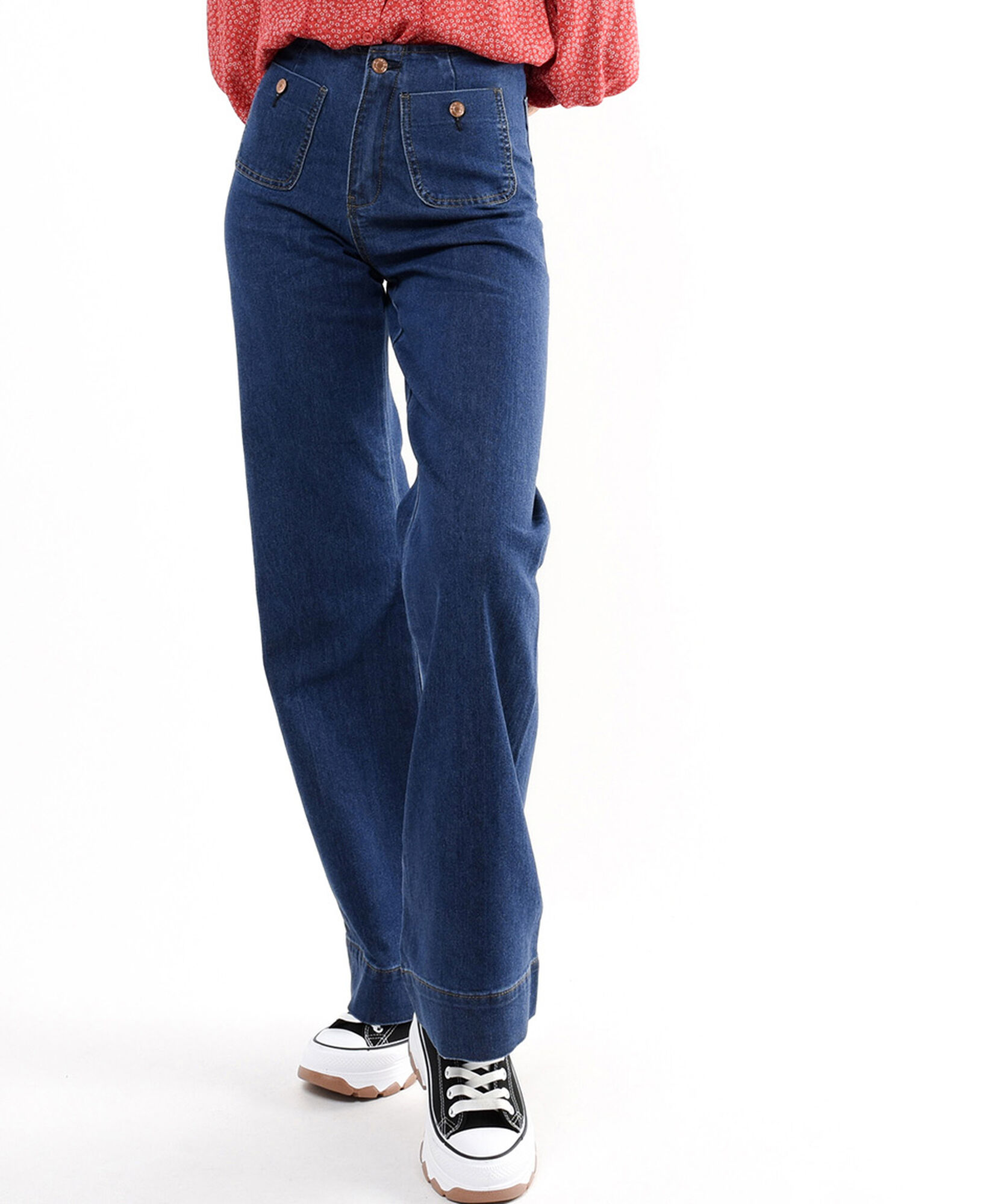 Jeans mujer bolsillo botón Jeans mujer bolsillo botón