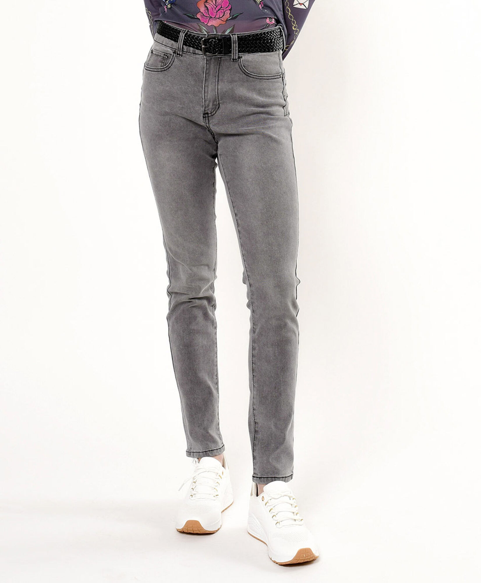 Jeans mujer gris skinny fit Jeans mujer gris skinny fit