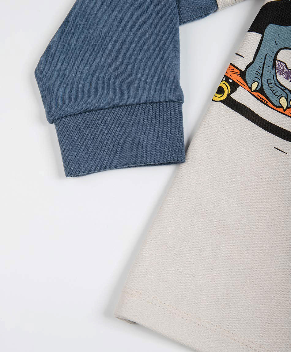 Polera beb&eacute; estampado dinocool