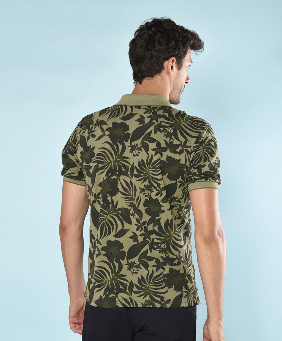 Polera hombre piqu&eacute; tropical